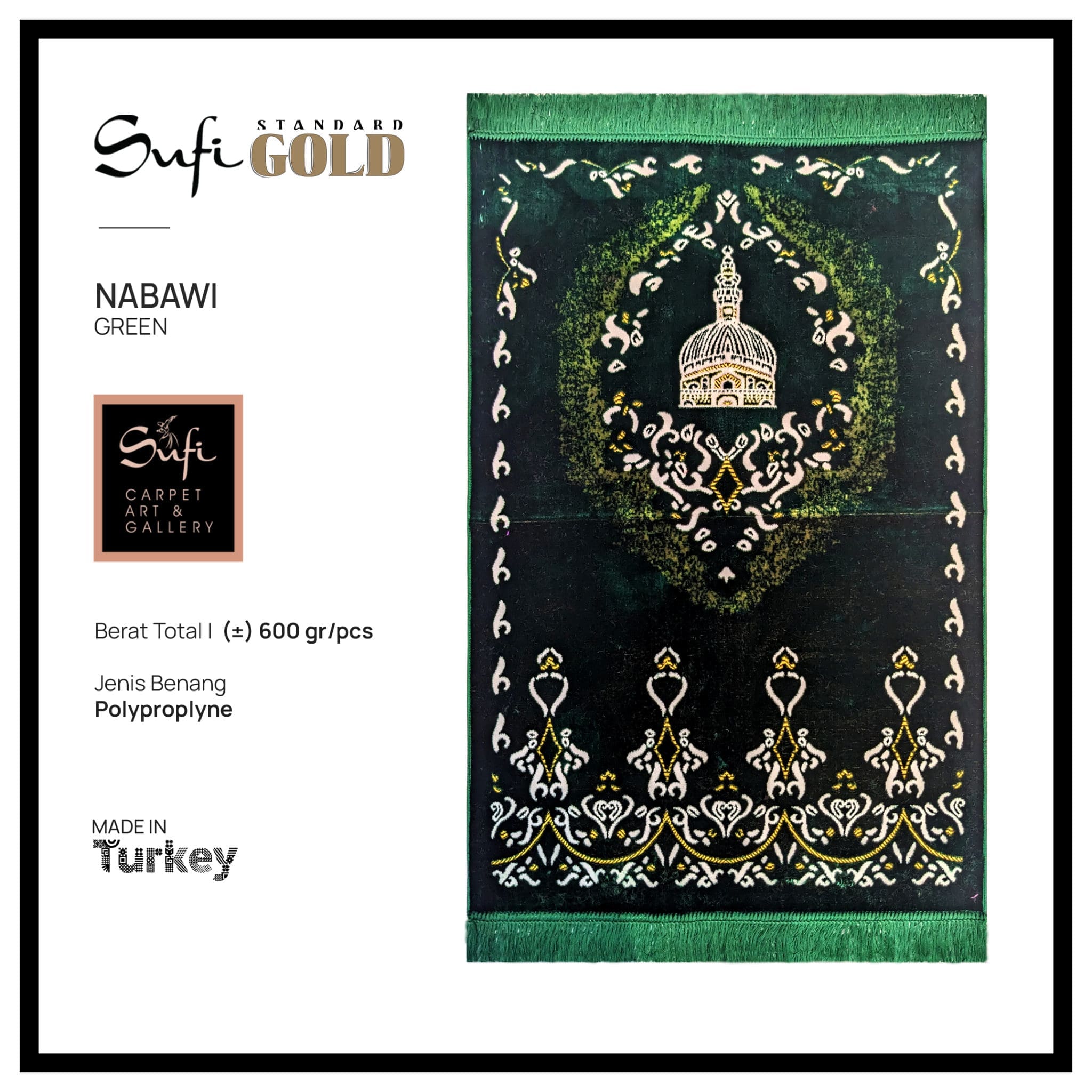Nabawi Green Sufi Carpet